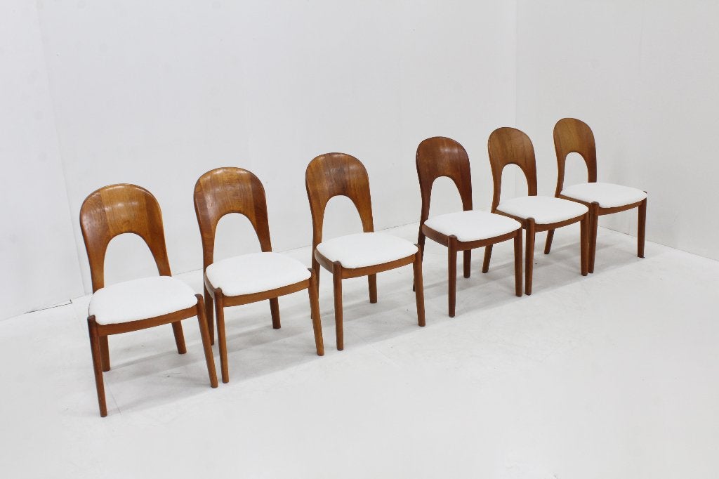 Vintage Mid Century stoelen Niels Koefoed teak , set van 6