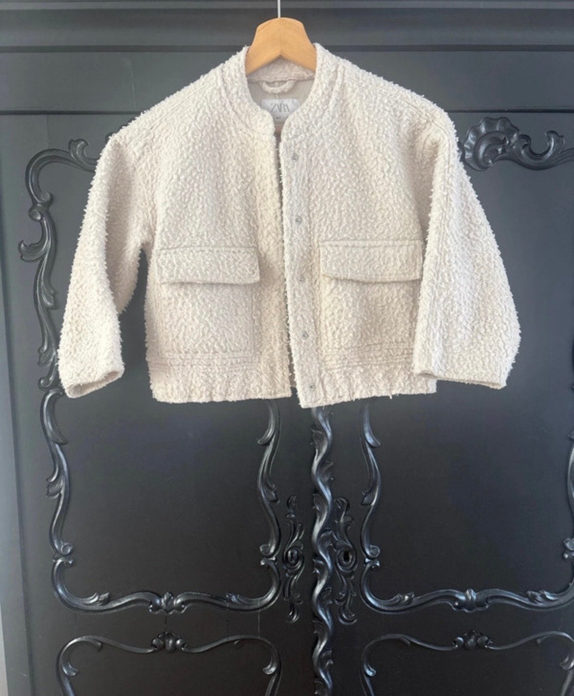 Zara teddy jasje - crème - maat 116/122, Kinderen en Baby's, Ophalen of Verzenden, Gebruikt, Meisje, Jas