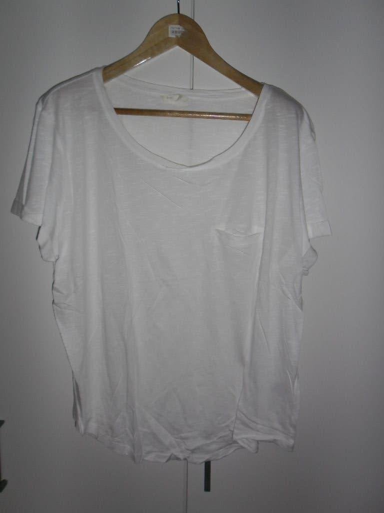 H&M Basic Wit T-shirt Maat XL (NIEUW), H&M, Wit, Maat 46/48 (XL) of groter, Nieuw