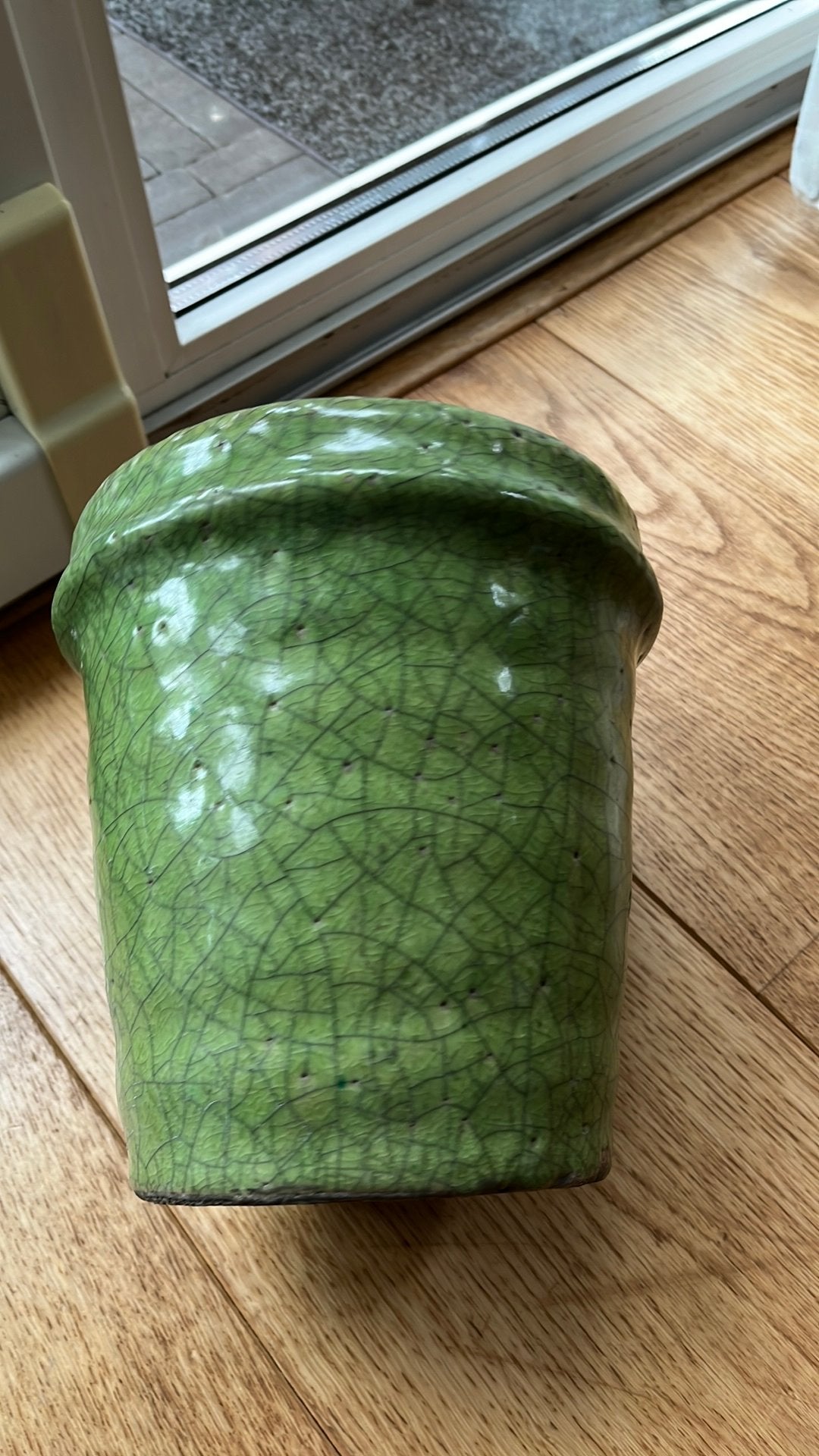 Mooie groene bloempot (binnen), Ophalen, Rond, Binnen, Zo goed als nieuw