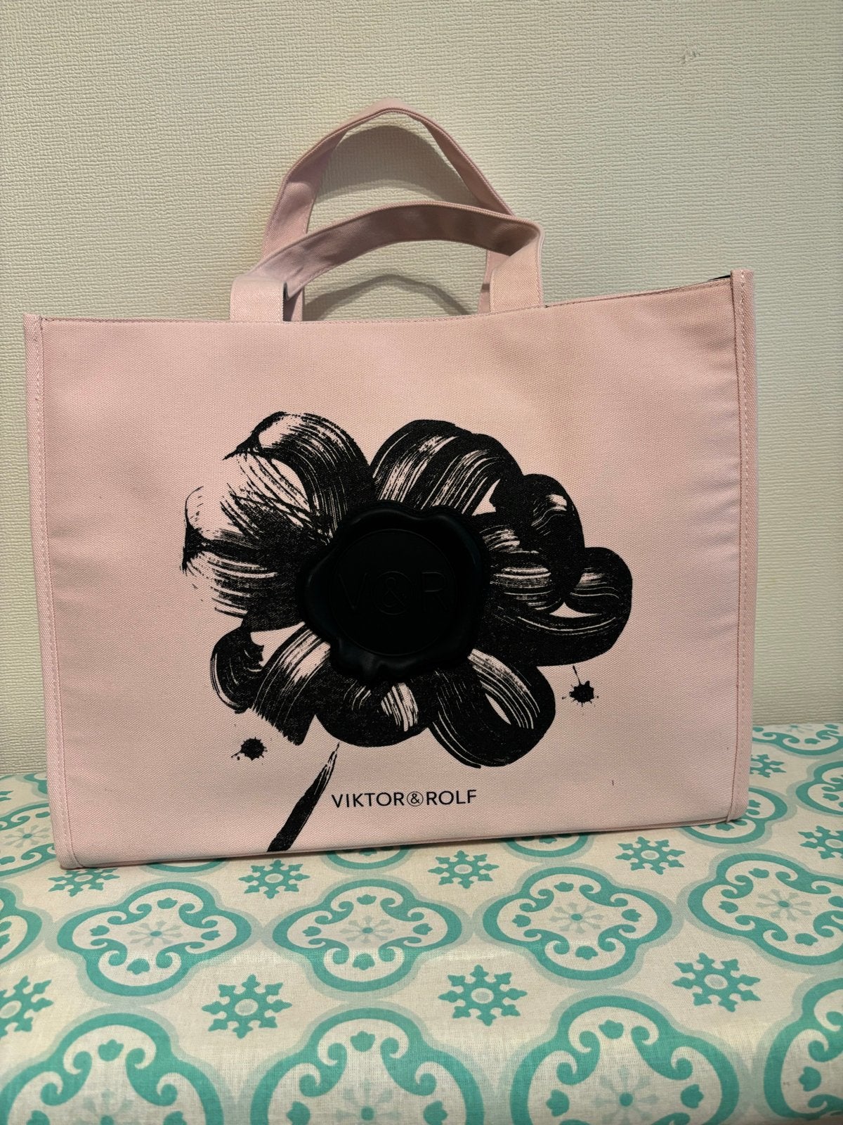 Nieuwe Viktor & Rolf Shopper - Roze met Zwarte Bloem, Verzenden, Nieuw, Roze, Shopper