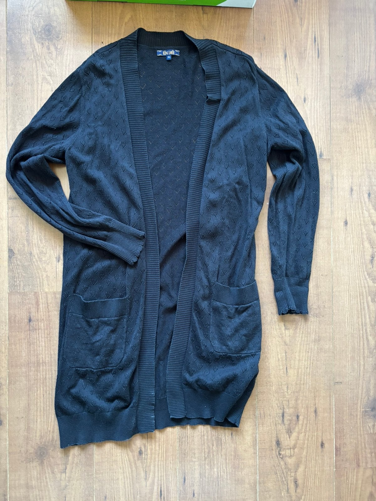 Zwart lang hartjes vest king louie mt xl, Kleding | Dames, Truien en Vesten, Ophalen of Verzenden, Zo goed als nieuw, Maat 46/48 (XL) of groter
