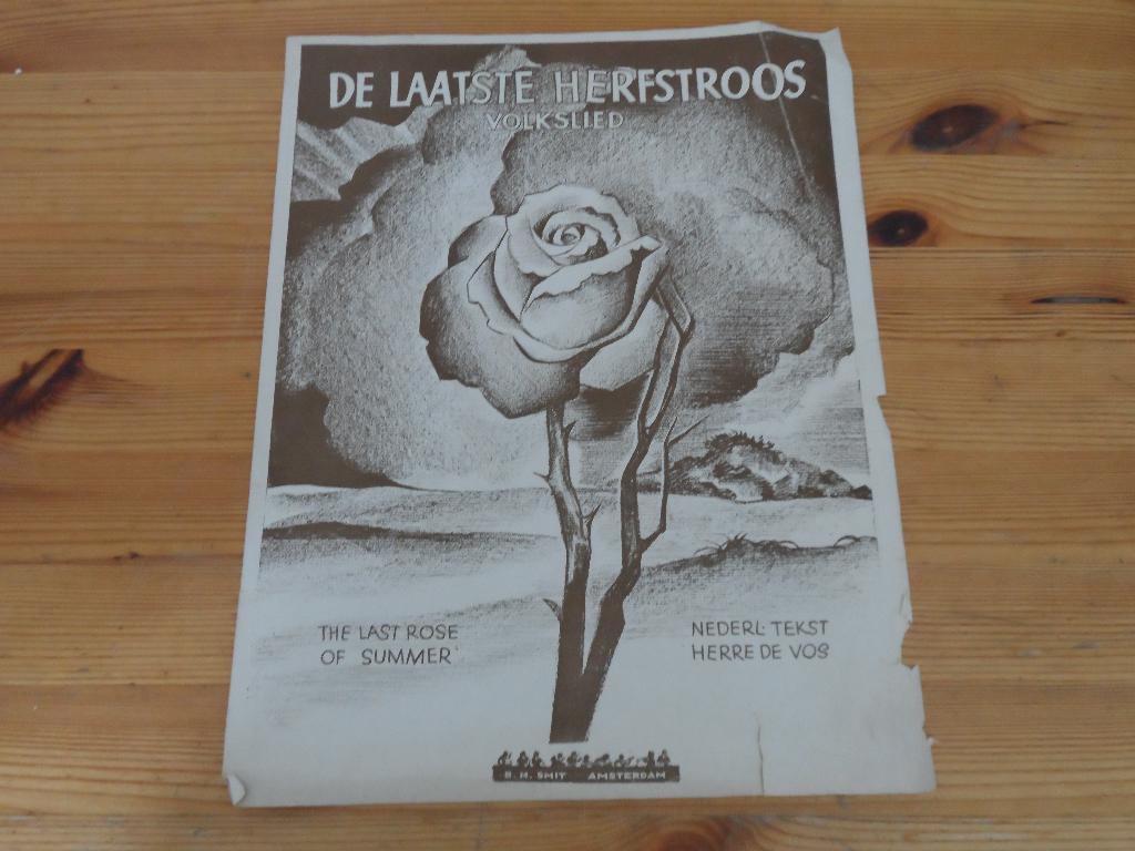 De laatste herfstroos - arr. K. Ciere, Zang, Gebruikt, Ophalen of Verzenden, Artiest of Componist