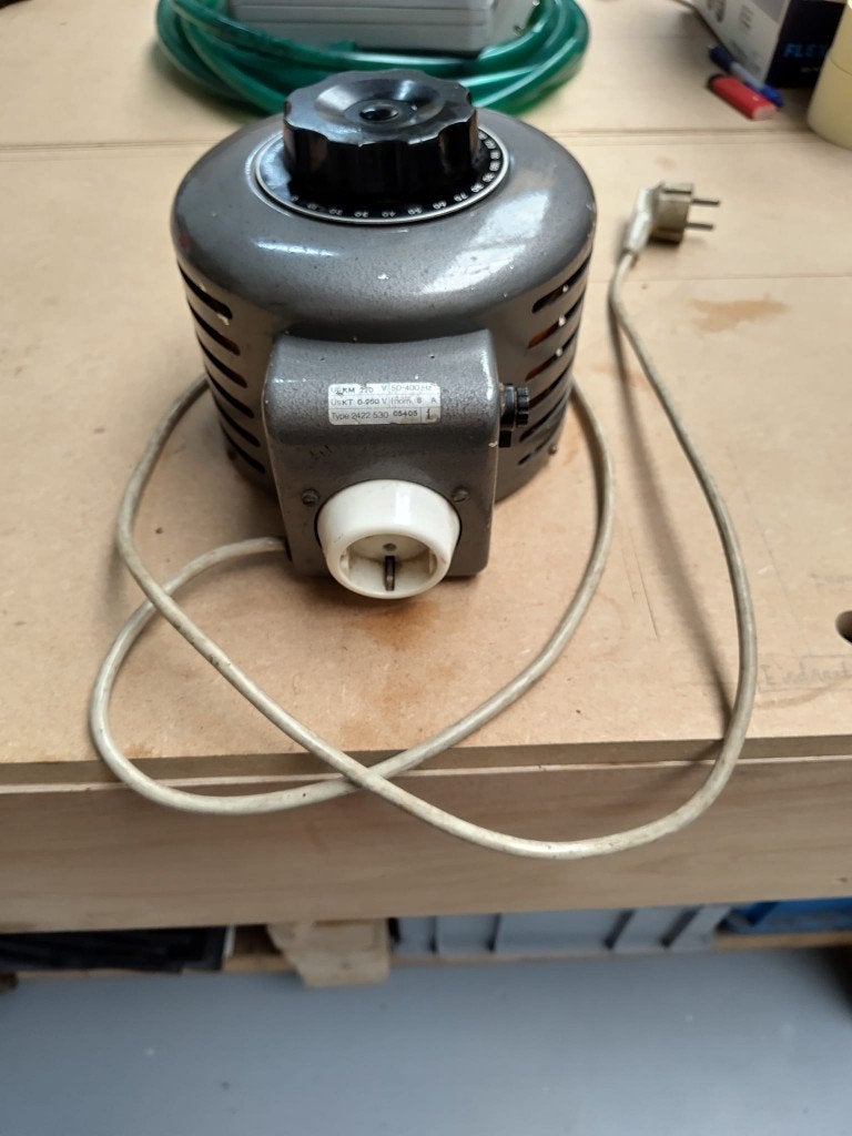 Regeltransformator / Variac 0–260V 8A – Laboratorium voeding, Hobby en Vrije tijd, Elektronica-componenten, Ophalen, Gebruikt