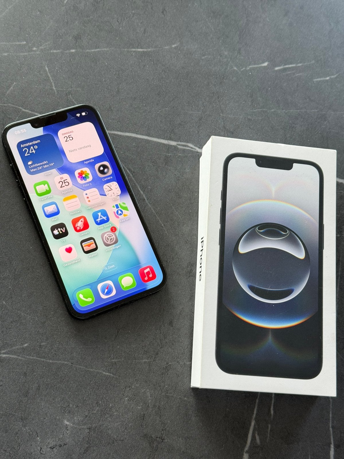 Apple iPhone 16e | Zwart | 128GB | 100% batterij, Ophalen, Zwart, Zonder simlock, 128 GB