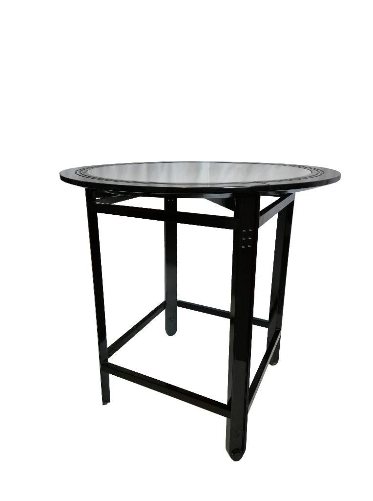 Fantastische vintage Giorgetti Umberto Asnago design tafel, Ophalen, Gebruikt, Zwart, Hout