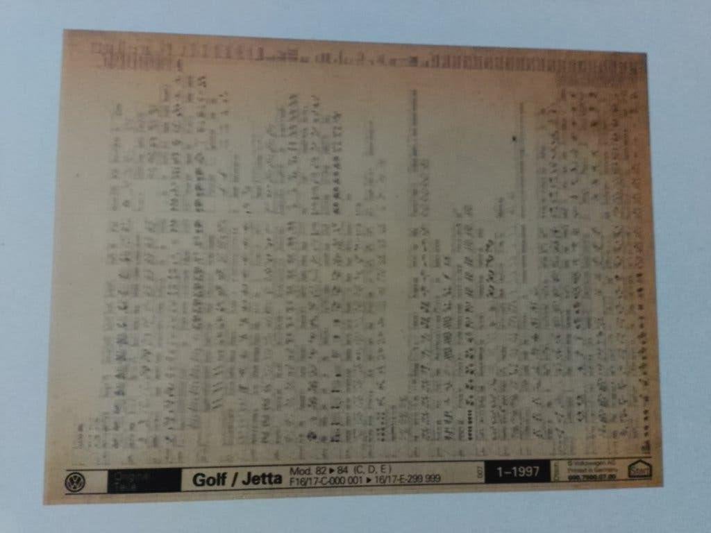 Vw Golf 1 /Jetta + GTi  1981-84 dealer Microfiche onderdelen, Ophalen of Verzenden, Gelezen, Volkswagen