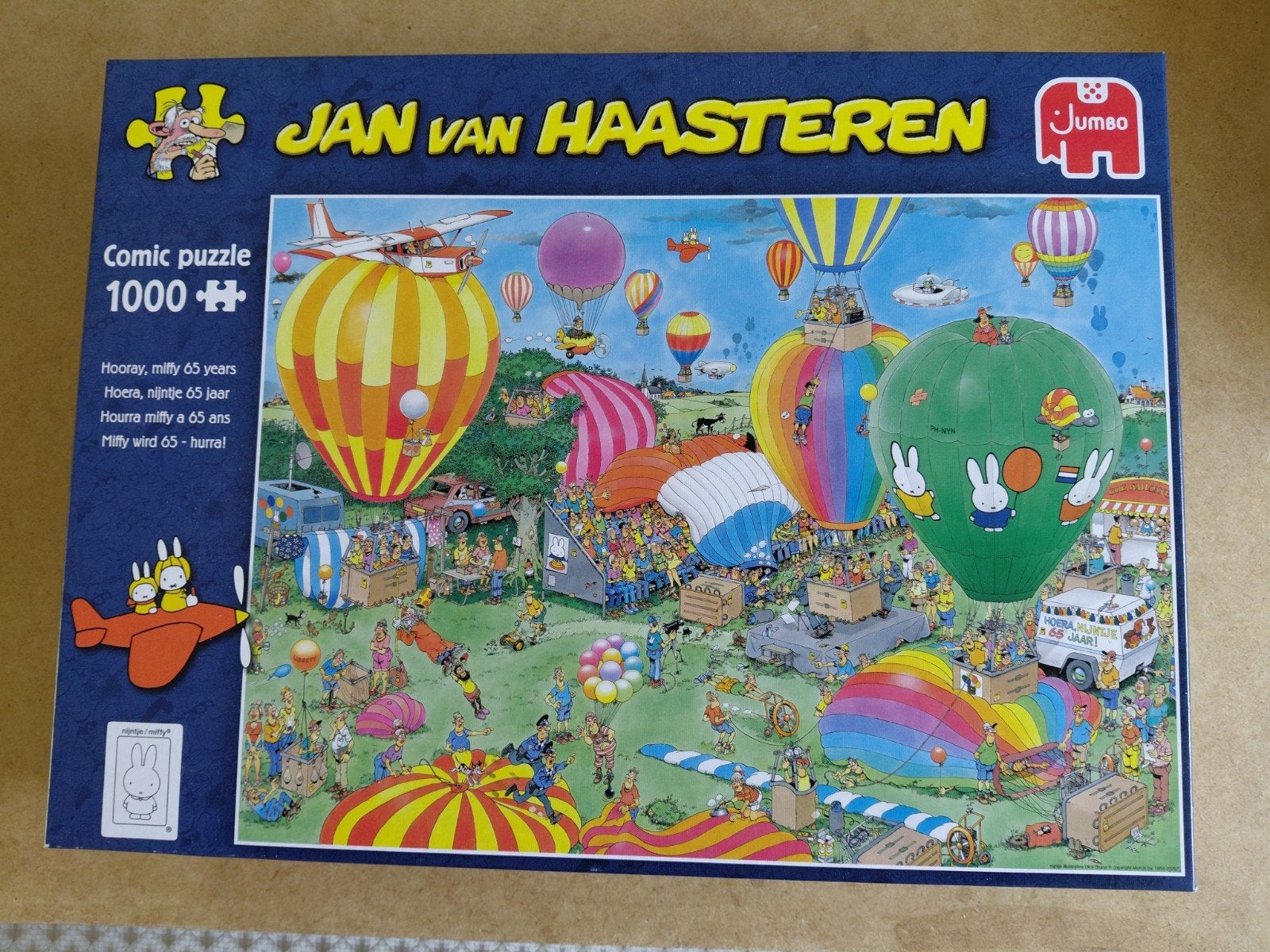 Jan v. Haasterenpuzzel . Nijntje 65 jaar, Ophalen of Verzenden, 500 t/m 1500 stukjes, Zo goed als nieuw