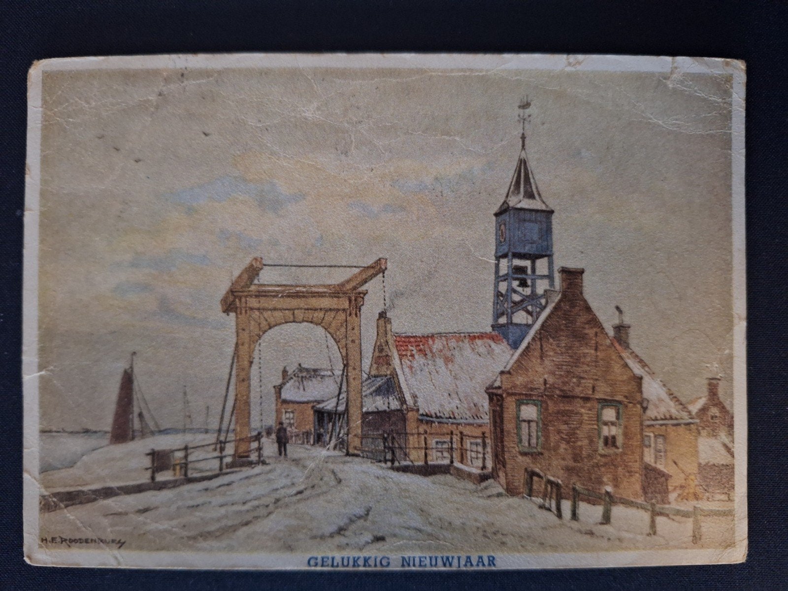 Hindeloopen - H.E. Rodenburg - 1935, Ophalen of Verzenden, 1920 tot 1940, Gelopen, Friesland