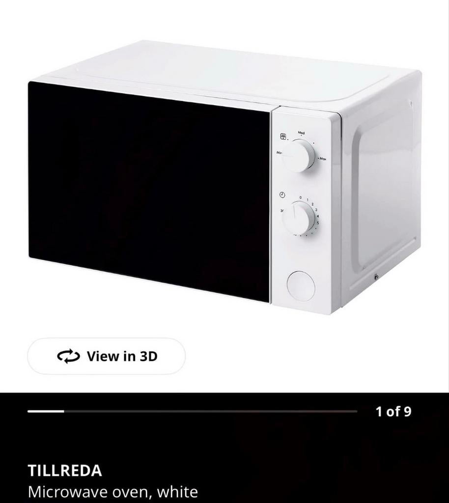 TILLREDA Magnetron Oven Wit - Compact en Gebruiksvriendelijk, Witgoed en Apparatuur, Magnetrons, Ophalen, Minder dan 45 cm, Vrijstaand