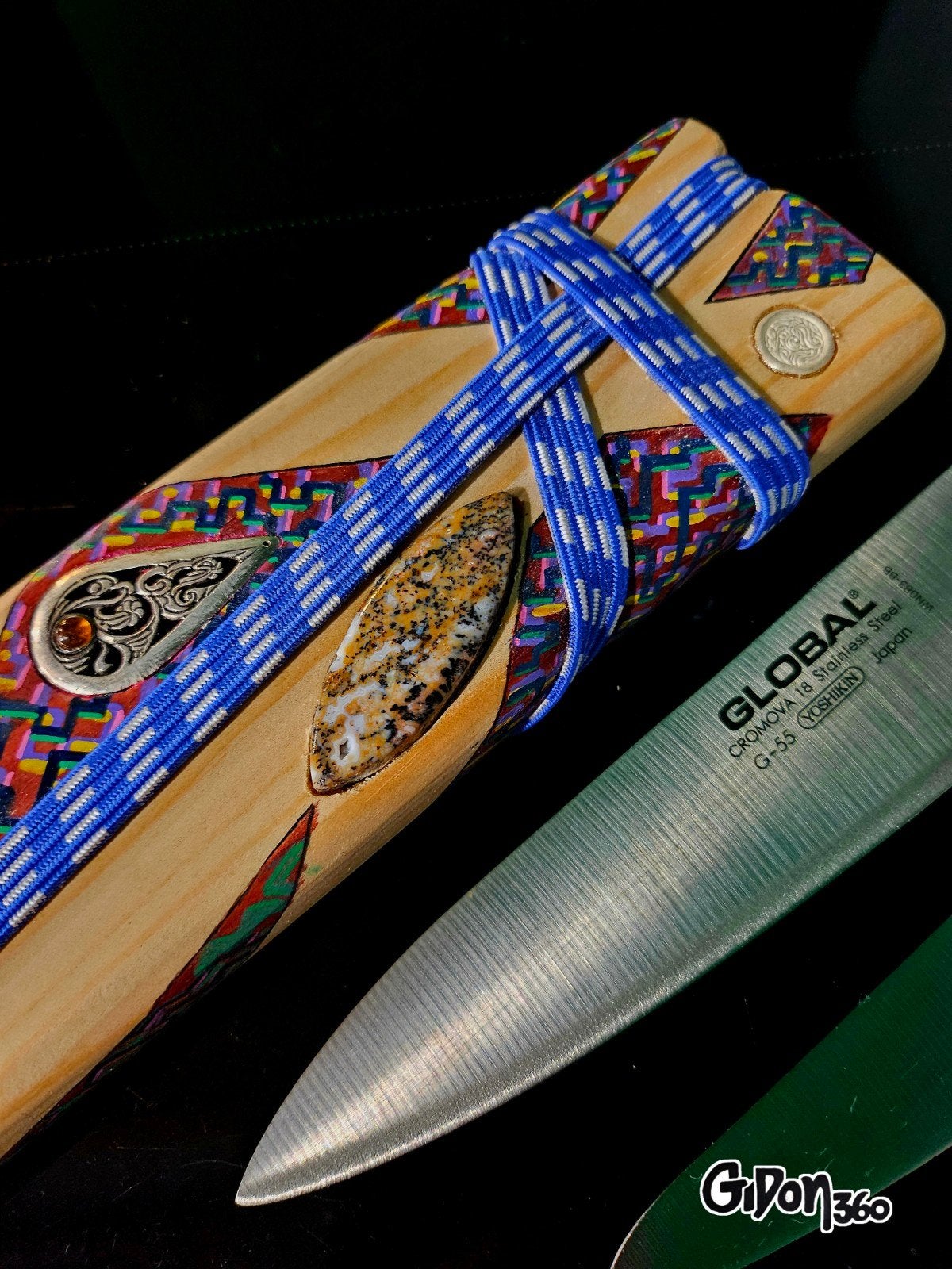 Mesblok, Chef knife, One of a kind., Verzenden, Object, Hout