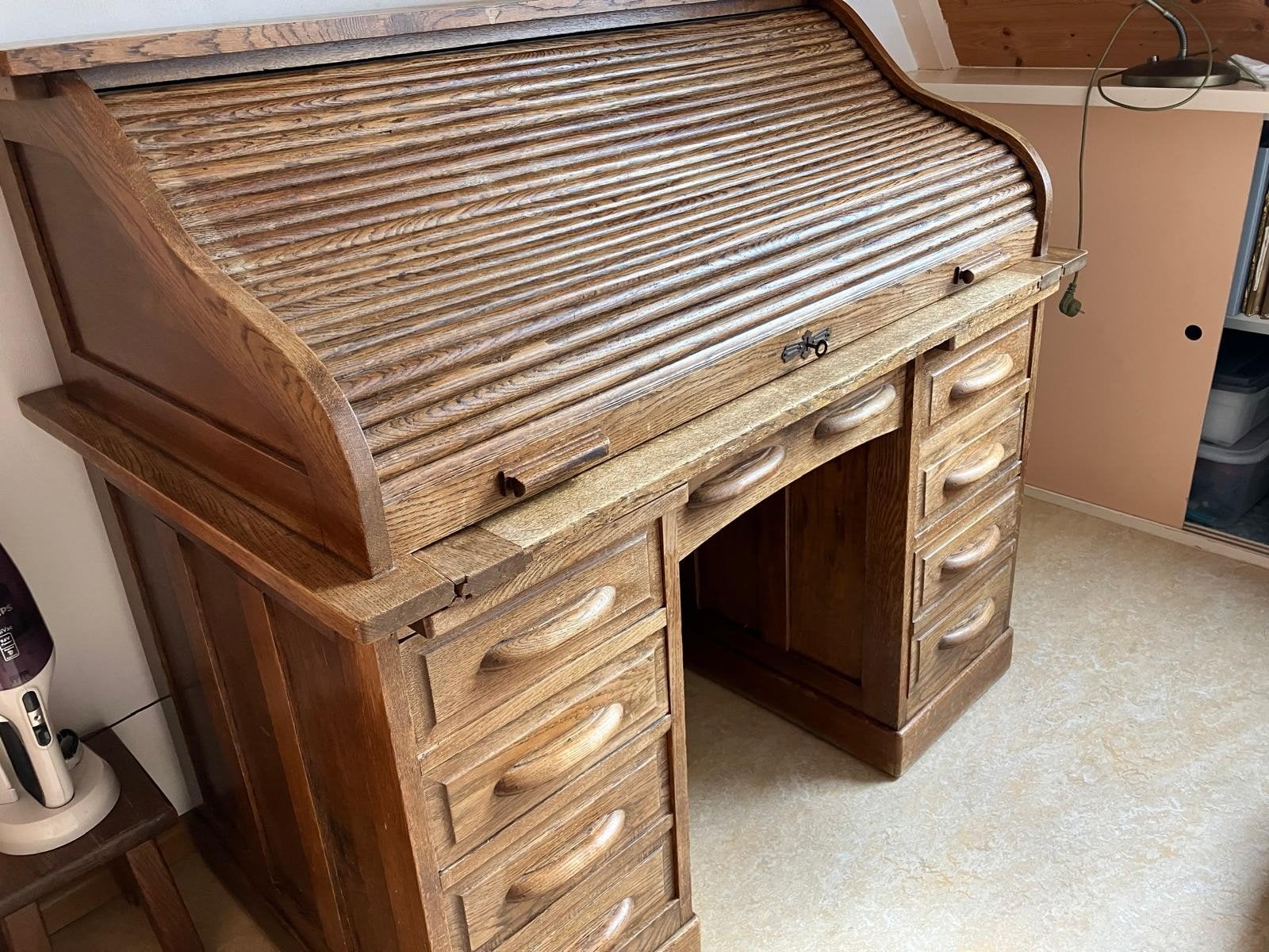 antiek cilinderbureau rolbureau, Huis en Inrichting, Ophalen, Gebruikt