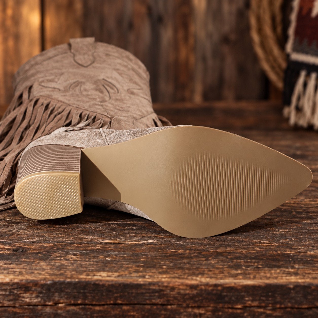 Western stijl laarzen, Hoge laarzen, Beige, Nieuw, Ophalen of Verzenden