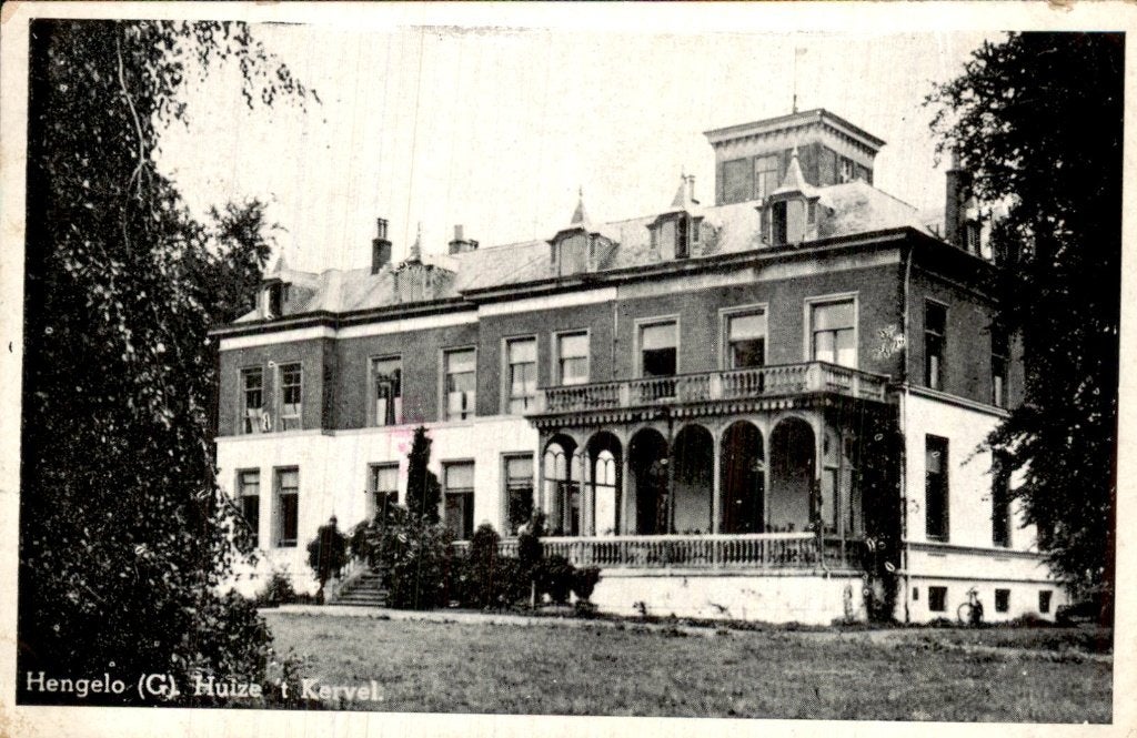 Hengelo - Huize t Kervel - Gevel, Ophalen of Verzenden, 1920 tot 1940, Gelopen, Gelderland