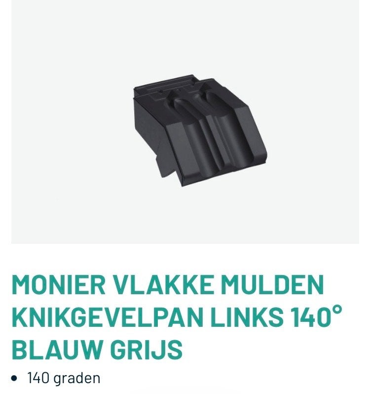 Monier Vlakke Mulden Knikgevelpan Blauw Grijs, Doe-het-zelf en Verbouw, Ophalen, Gebruikt, Steen of Klei, Dakpannen
