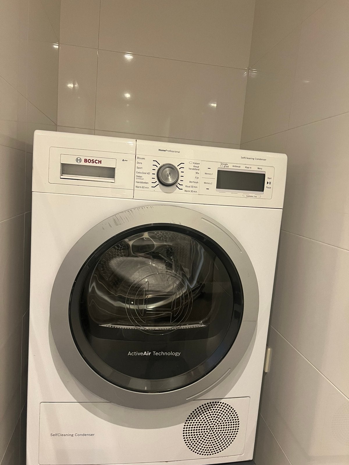 Witte Bosch droger, Witgoed en Apparatuur, Wasdrogers, Ophalen, 6 tot 8 kg, Gebruikt, Bovenlader