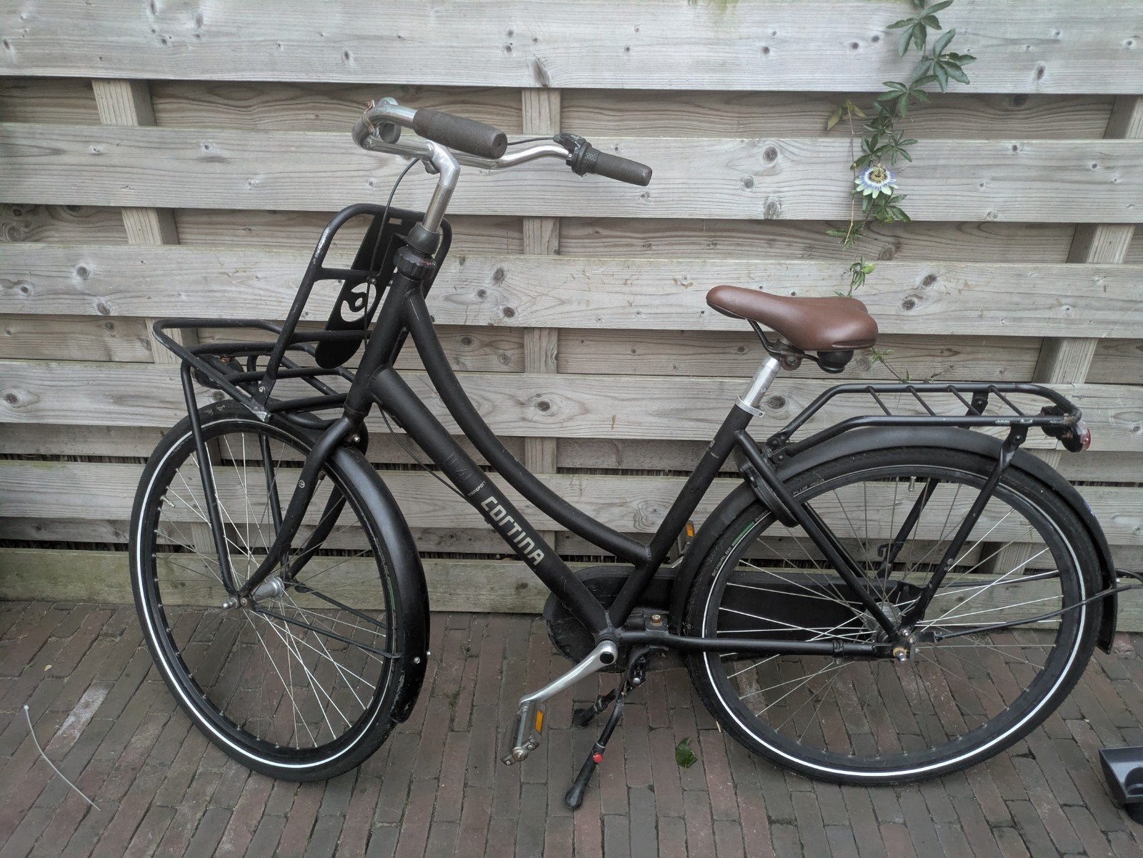 Cortina Transportfiets Dames - Zwart - Gebruikt, Overige merken, Terugtraprem, Ophalen of Verzenden, 50 tot 53 cm