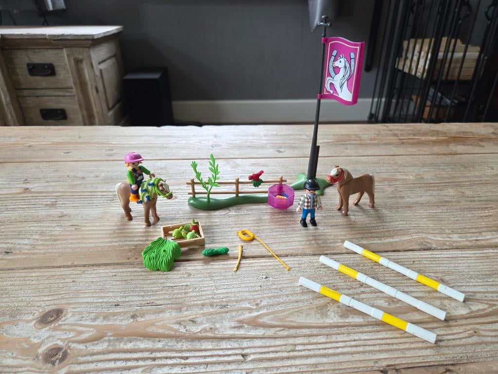 Playmobil paarden set met accessoires, Ophalen of Verzenden, Gebruikt, Complete set