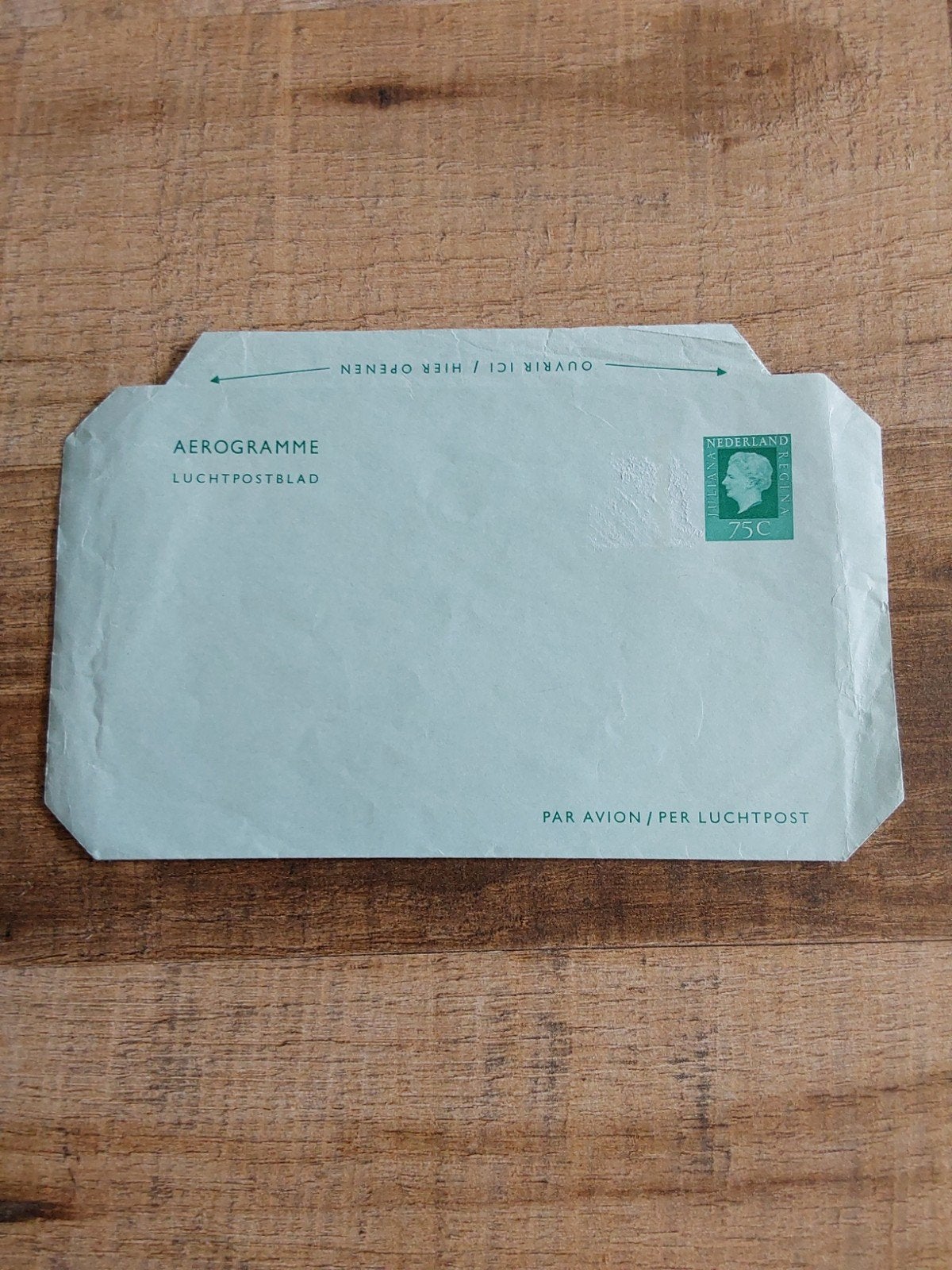 nvph Luchtpostbrief/ Aerogramme 75ct  1955, Ophalen of Verzenden, Envelop