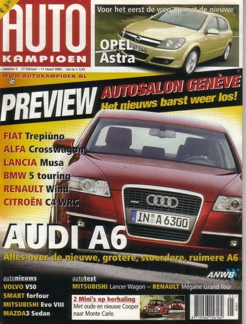 Autokampioen 5 2004 : Mitsubishi EVO8 - Mini Cooper - Smart, Ophalen of Verzenden, Gelezen, Algemeen