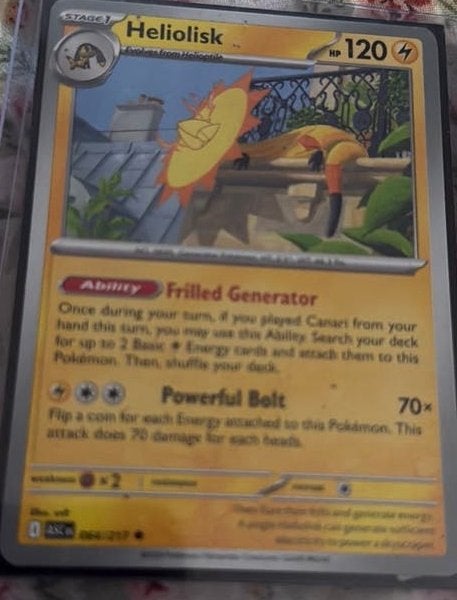 Pokemonkaart Heliolisk hp 120, Ophalen of Verzenden, Zo goed als nieuw