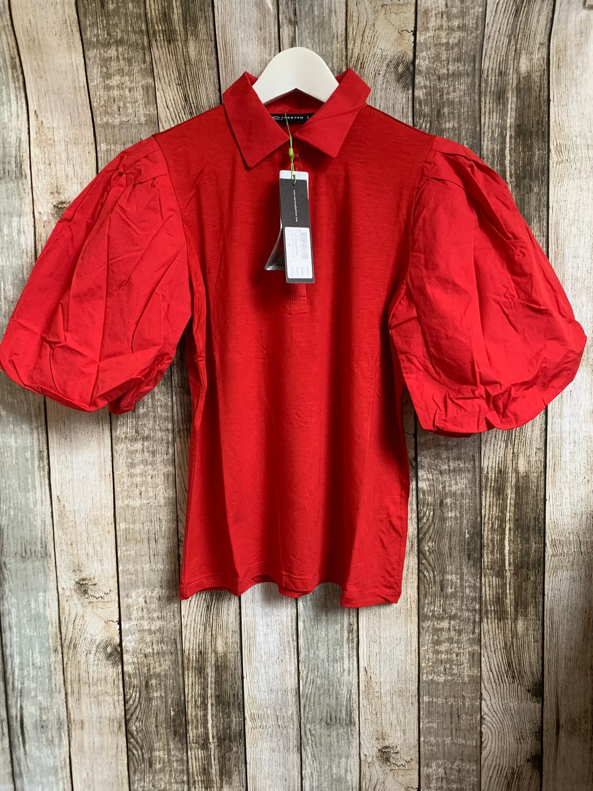 Nieuw Expresso bijzondere rode blouse (Maat S), Verzenden, Nieuw, Maat 36 (S), Rood