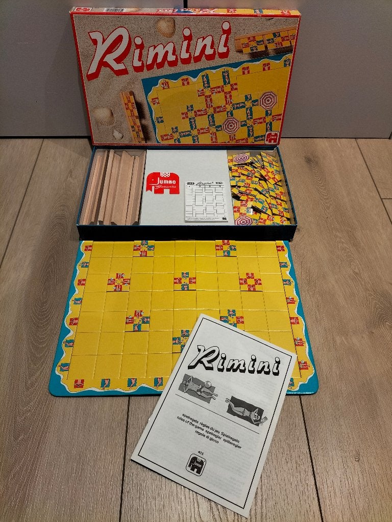 Rimini - spel van Jumbo - 1987, Een of twee spelers, Ophalen of Verzenden, Gebruikt, Jumbo
