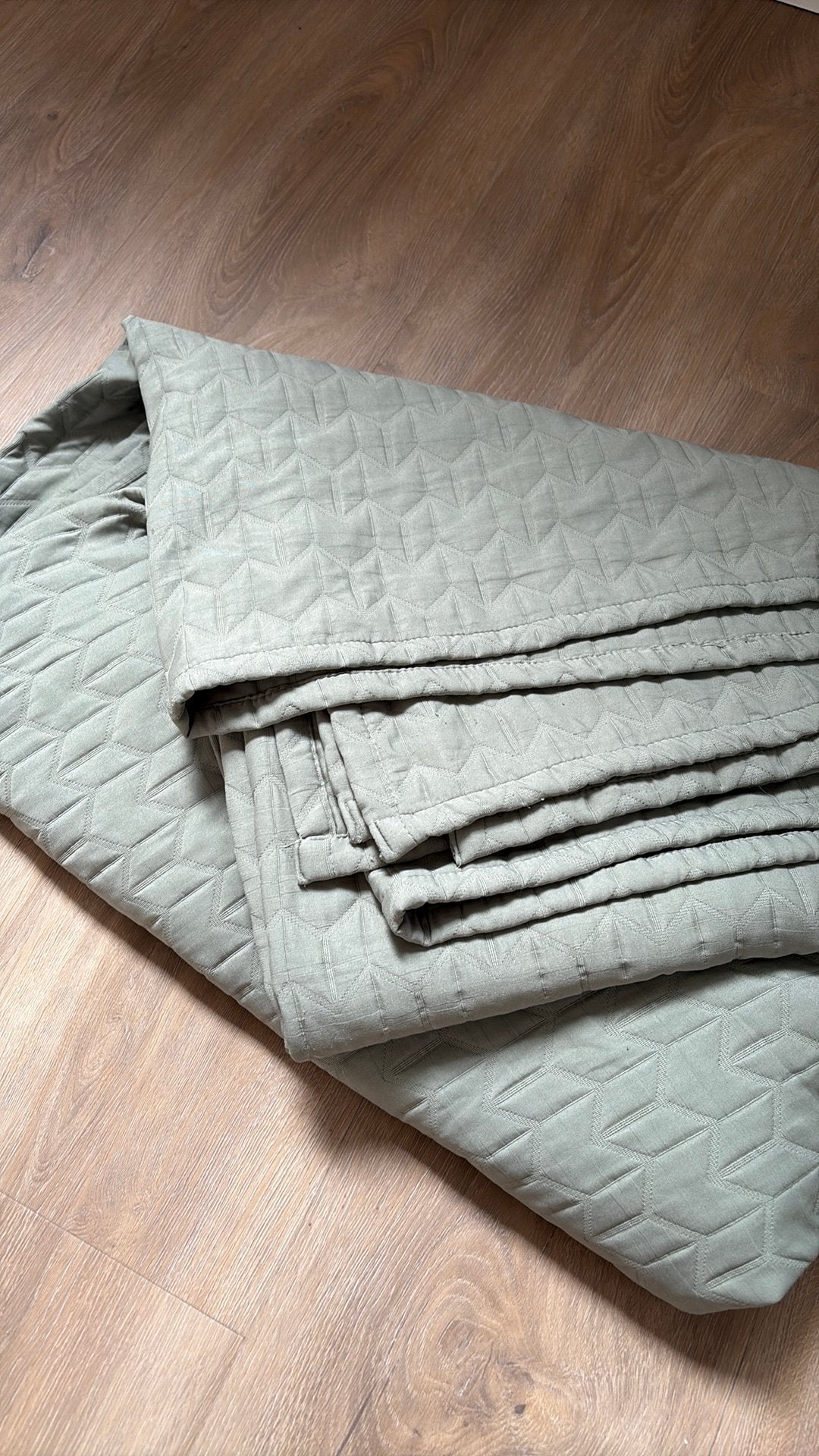 Salie groen plaid kleed ikea hotel 220 x 240, Huis en Inrichting, Ophalen, Gebruikt, Wasbaar, Plaid