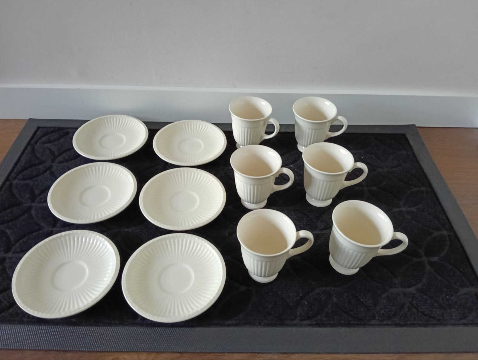 6 Wedgwood Etruria Barlaston kop en schotels, Ophalen of Verzenden
