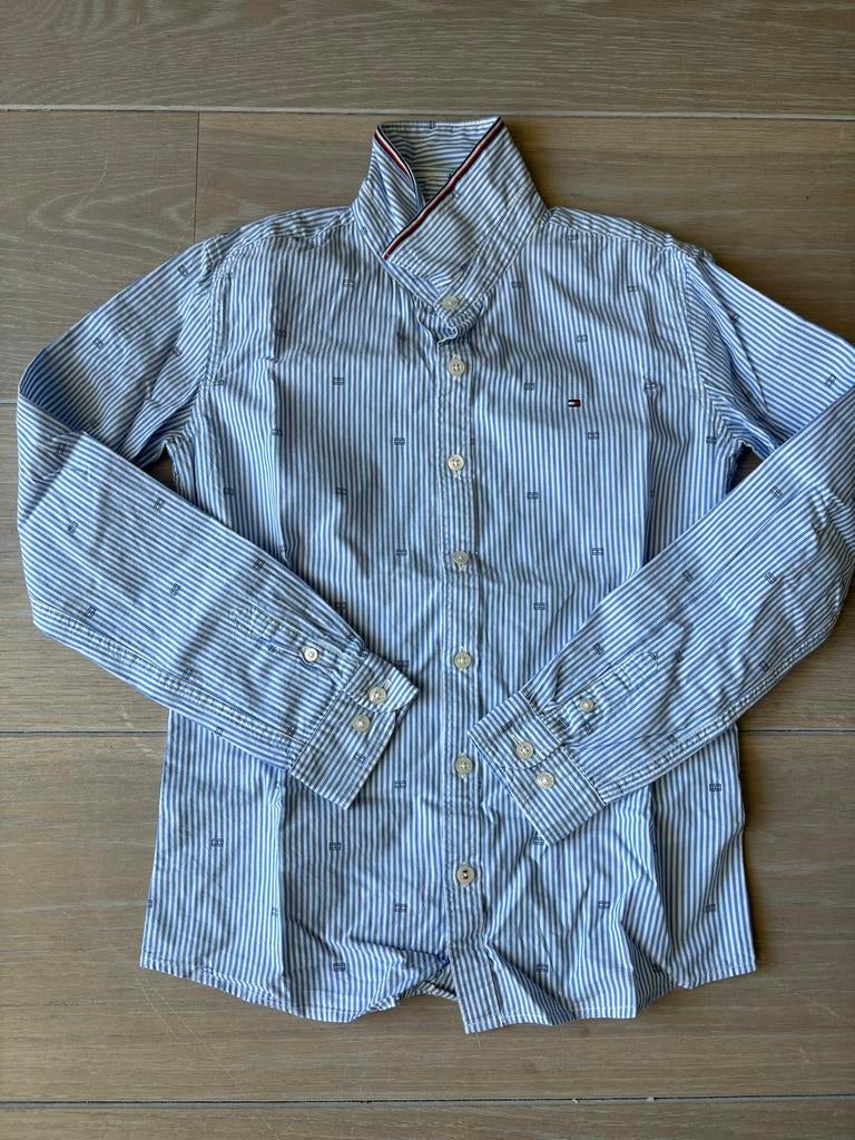 Tommy Hilfiger gestreept overhemd maat 146/152, Ophalen of Verzenden, Zo goed als nieuw, Jongen, Overhemd of Blouse