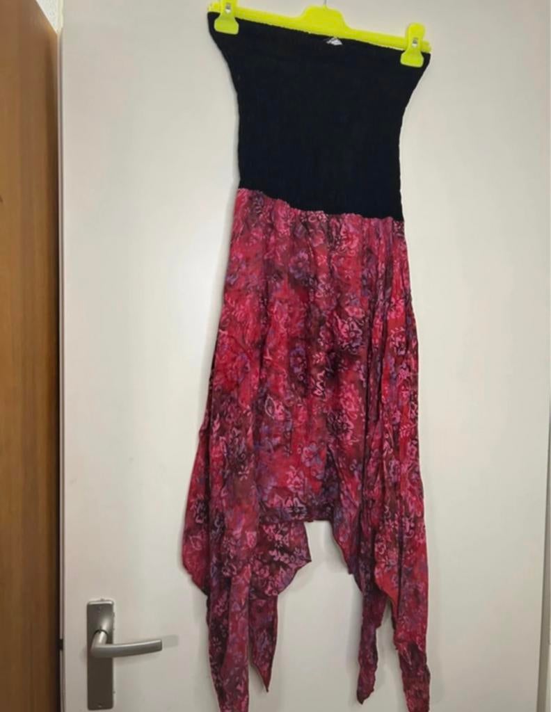 Dames zomerjurk | Billy B Amsterdam | one size | hippie, Maat 38/40 (M), Ophalen of Verzenden, Zo goed als nieuw, Rood