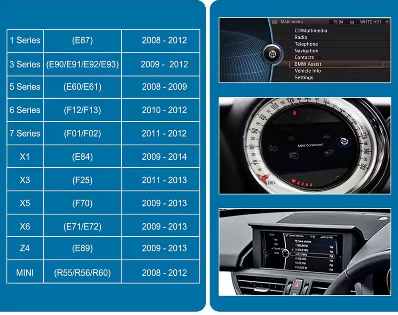 BMW MINI CIC Apple CarPlay Android E82 E87 E90 E92 E60 F10, Ophalen, Nieuw
