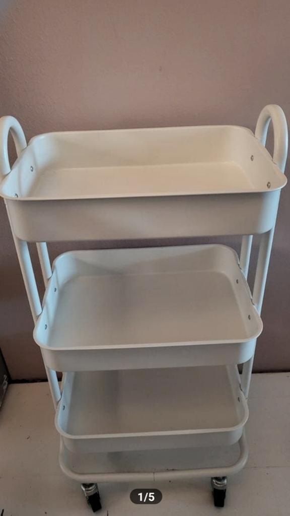 Witte roltafel met 3 etages - Handig en veelzijdig, Ophalen of Verzenden