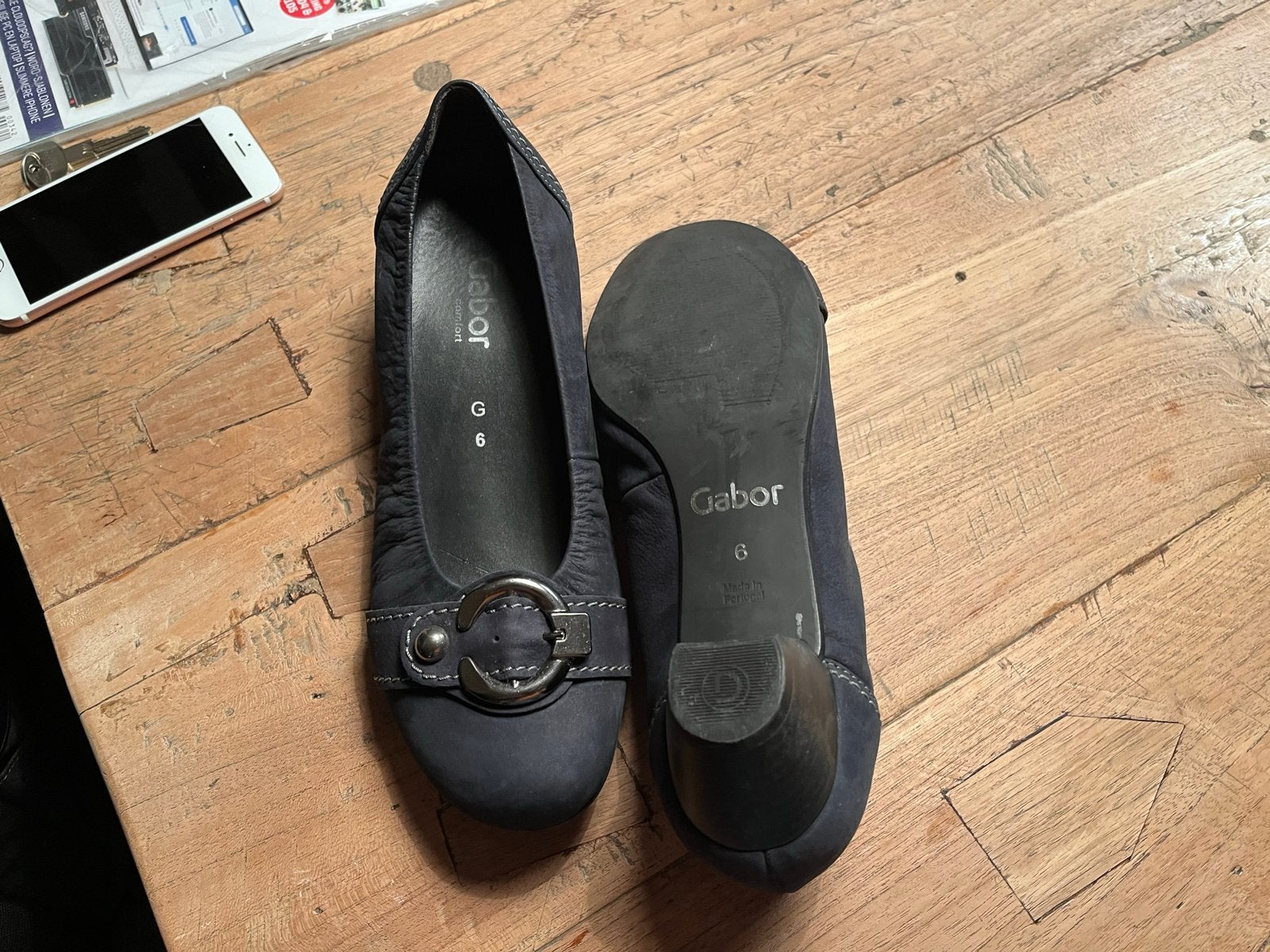 Chique Gabor pumps - Donkerblauw met elegante gesp, Ophalen of Verzenden, Zo goed als nieuw, Blauw, Pumps