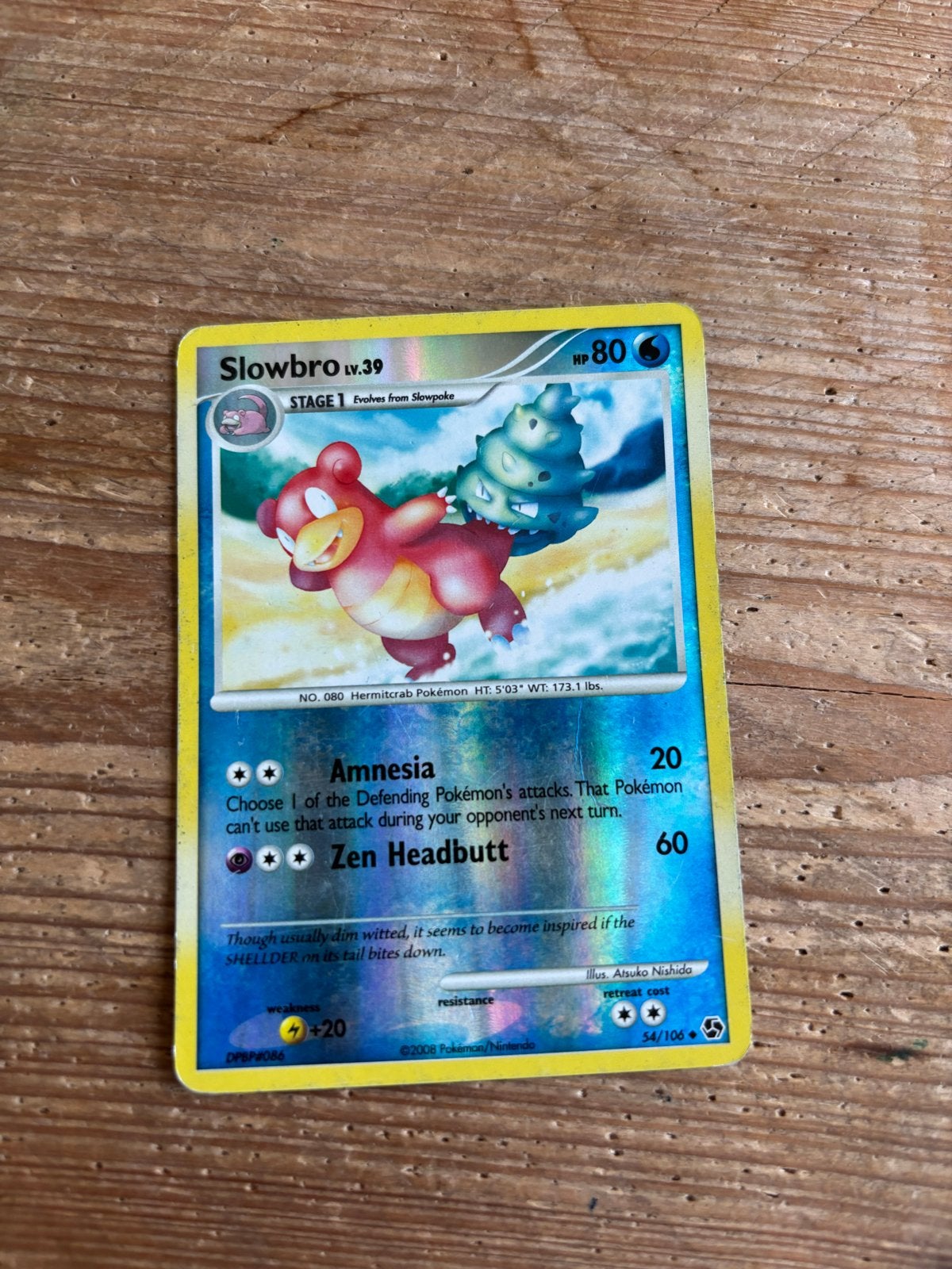 Slowbro Reverse Holo Pokémon Great Encounters, Ophalen of Verzenden, Gebruikt, Losse kaart, Foil