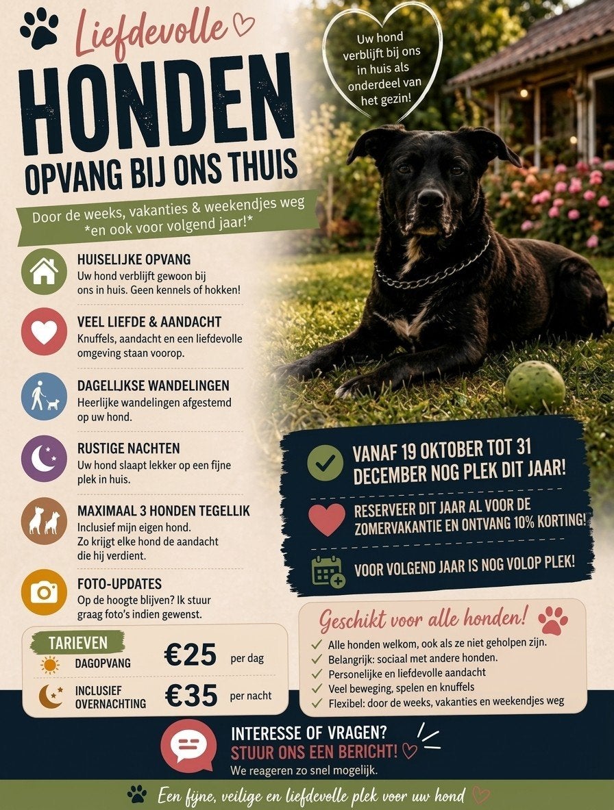 Hondenoppas assen aangeboden, Particuliere oppas