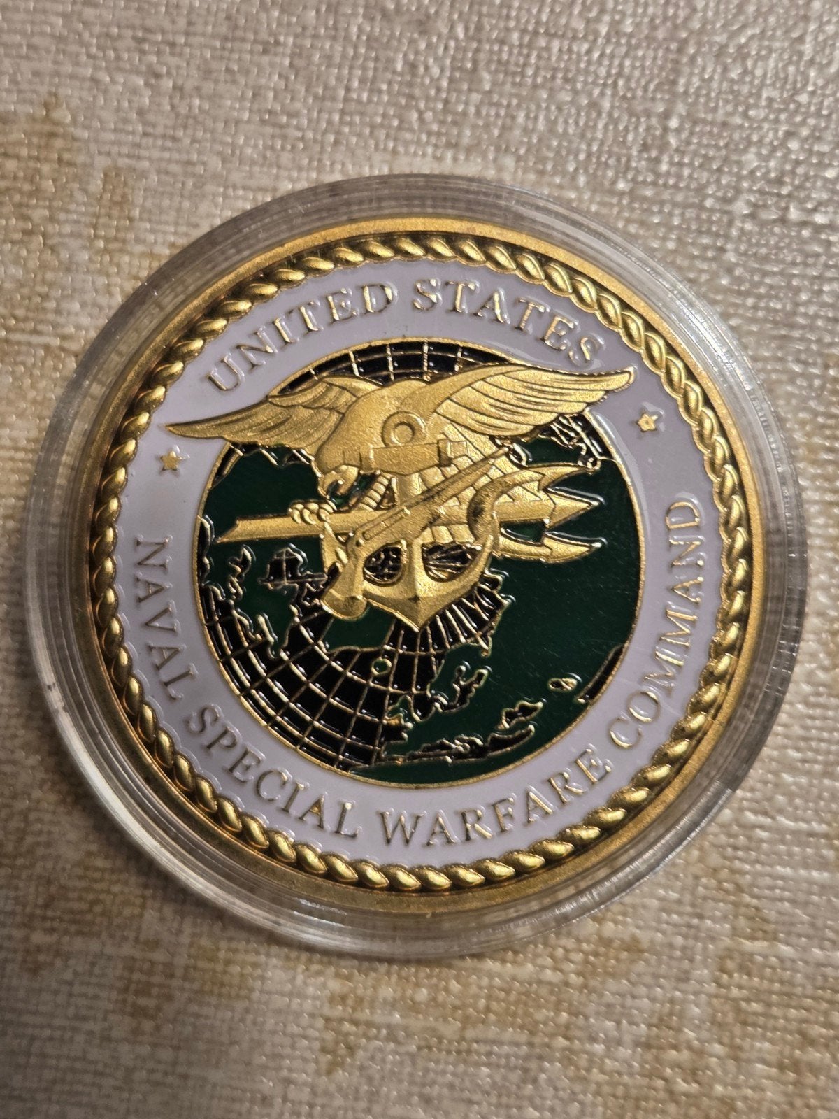 US Navy Seals Naval Special Warfare Command Challenge Coin, Ophalen of Verzenden