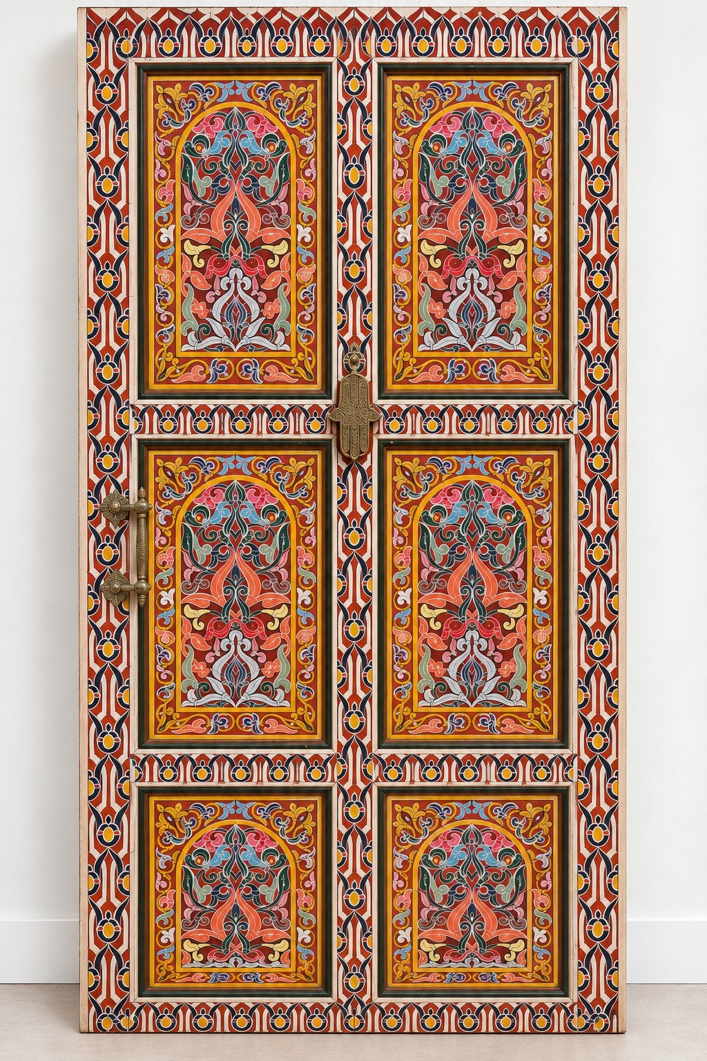 Prachtige handgeschilderde Marokkaanse deur 188x85, Ophalen