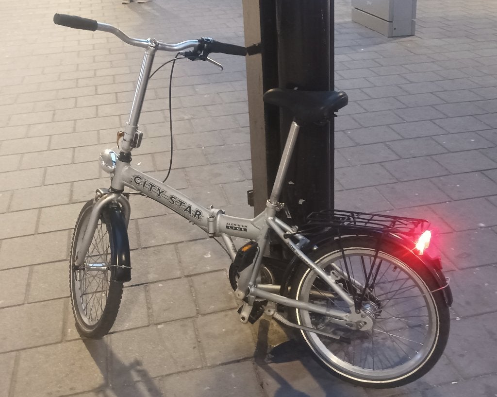 City Star Aluminium line vouwfiets met 3 versnellingen, Ophalen, Terugtraprem, Gebruikt, 16 tot 18 inch