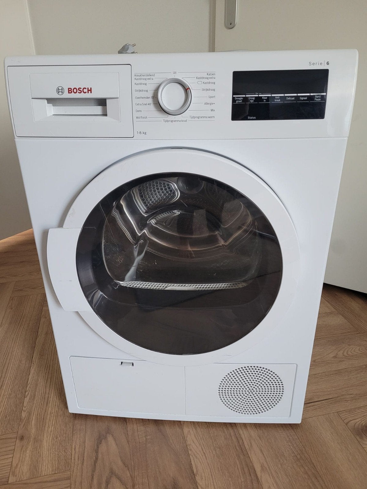 Wasdroger, Witgoed en Apparatuur, Wasdrogers, Ophalen, 6 tot 8 kg, Zo goed als nieuw, 85 tot 90 cm