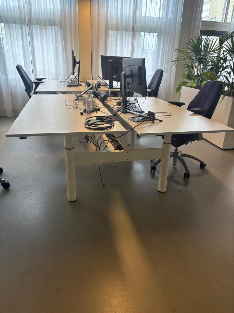 Duo bureau's, Ophalen, Gispen, Gebruikt, Hout