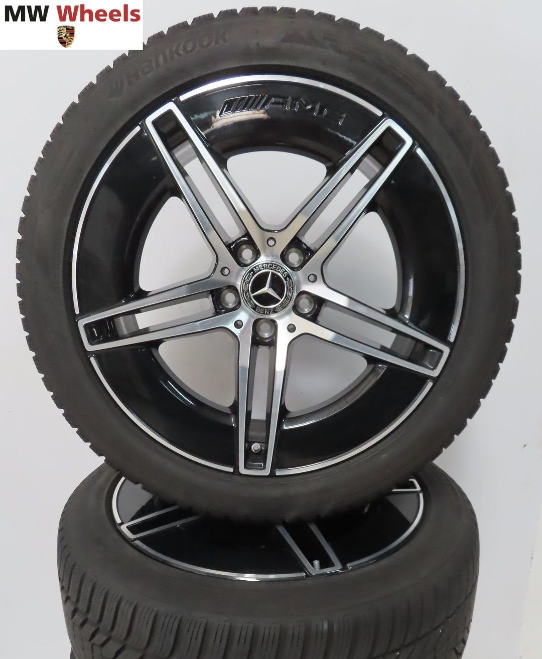 Mercedes E klasse W214 AMG 19 inch velgen met winterbanden, 19 inch, Gebruikt, -, -
