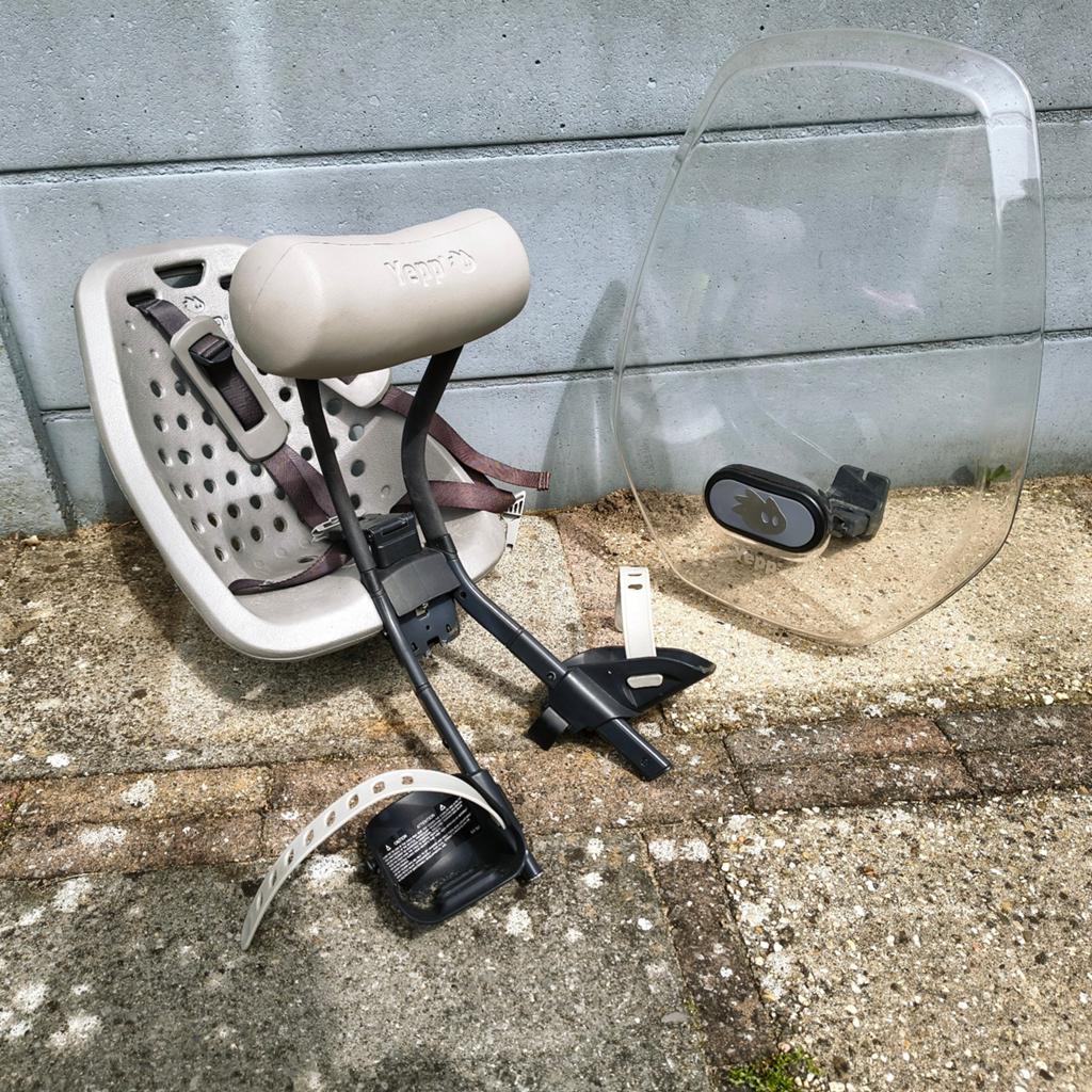Yepp kinderzitje voor incl slaaprol + windscherm, Fietsen en Brommers, Yepp, Voorzitje, Ophalen, 0 t/m 10 kg