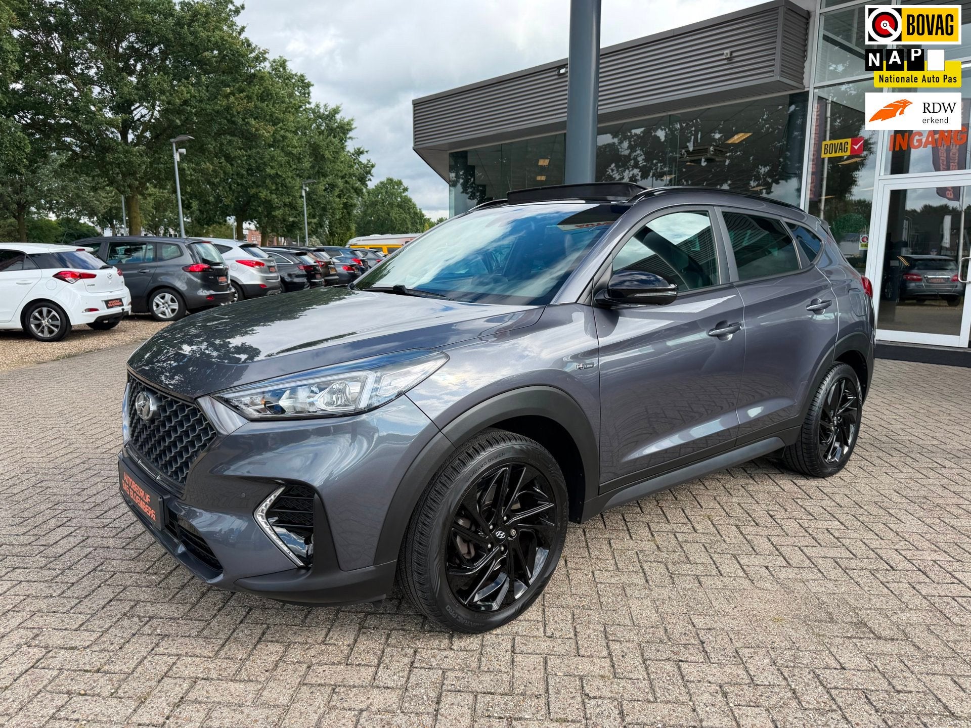 Hyundai Tucson 1.6 T-GDI N-Line Automaat, Navi, Carplay, DAB, Dealer onderhouden, 15 km/l, Gebruikt, 4 cilinders