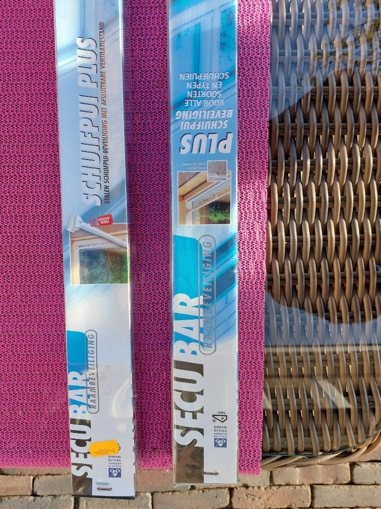 SecuBar schuifpui of raambeveiliging SKG** 200% korting, Ophalen, Nieuw, IJzer, Schuif of Grendel