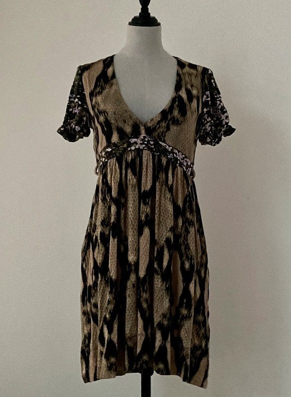 CAVALLI twv 475,- M38 (IT 44) originele jurk stretch jersey, Maat 38/40 (M), Zwart, Ophalen of Verzenden, Zo goed als nieuw