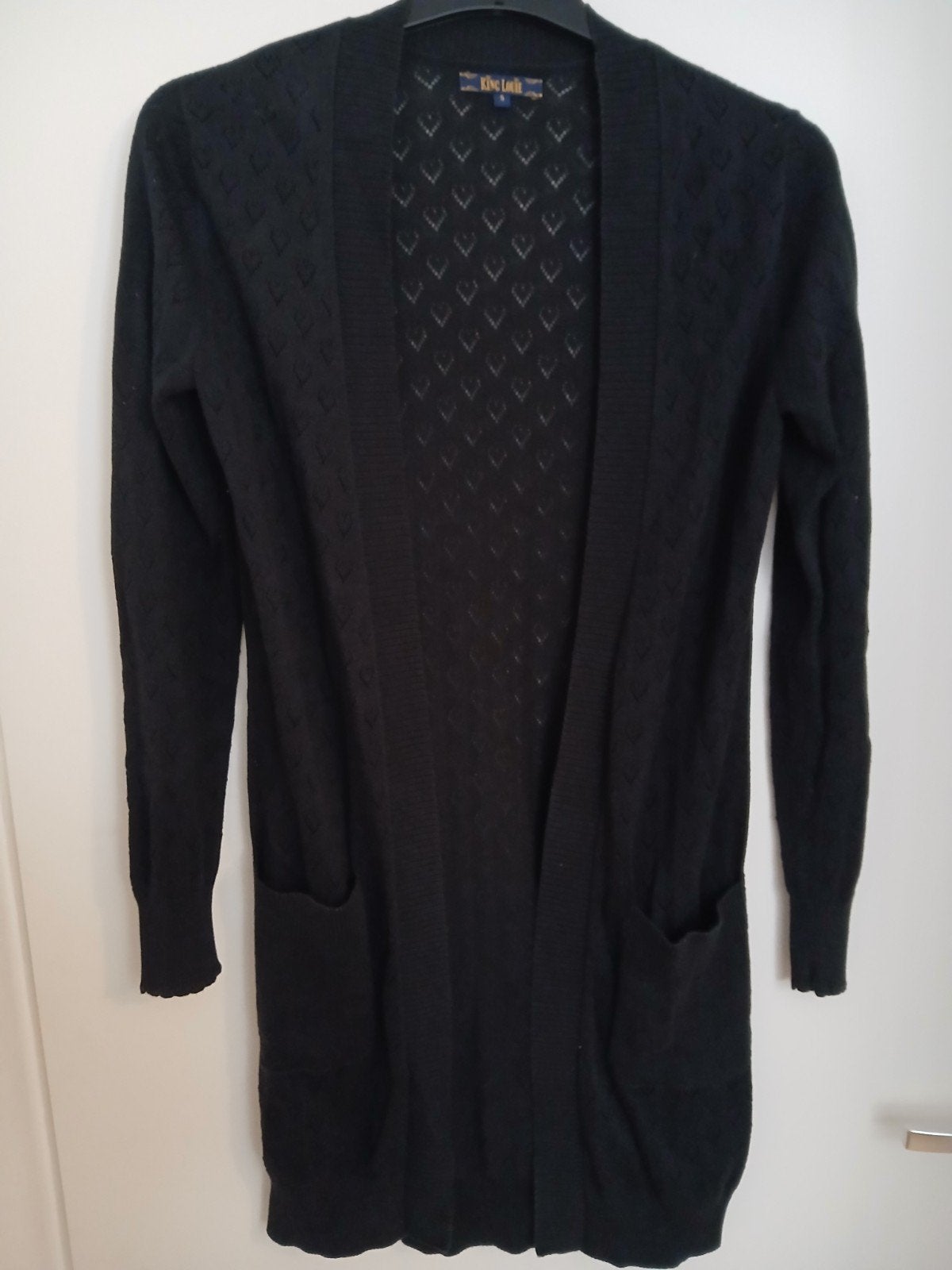Maat S 36/38 King Louie heart ajour lang vest zwart, Zwart, Ophalen of Verzenden, Zo goed als nieuw, King Louie