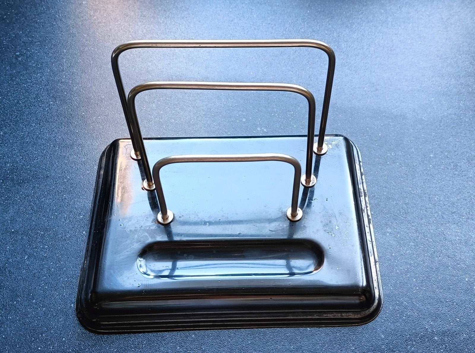 Vintage brievenhouder / posthouder - zwart, Antiek en Kunst, Ophalen of Verzenden