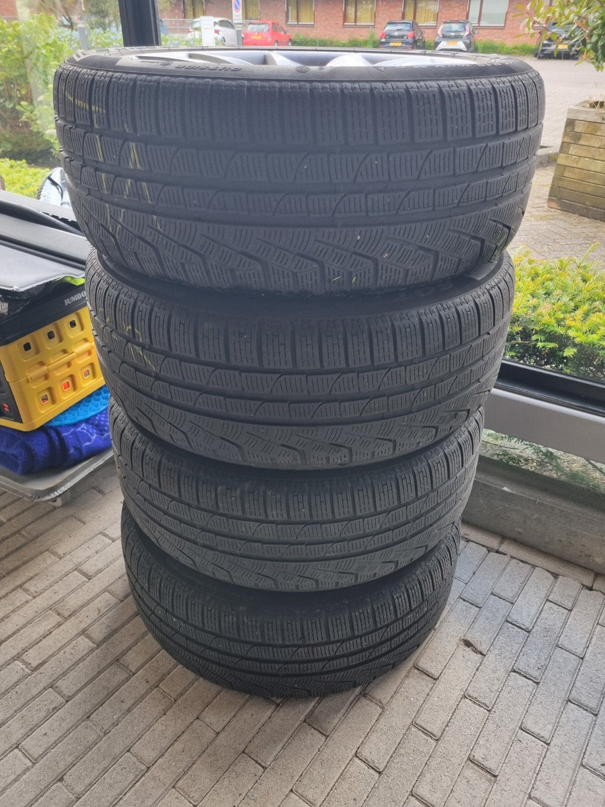4 Runflat Winterbanden/originele BMW velgen 245/45/R18, Auto-onderdelen, Banden en Velgen, Ophalen, 18 inch, Banden en Velgen