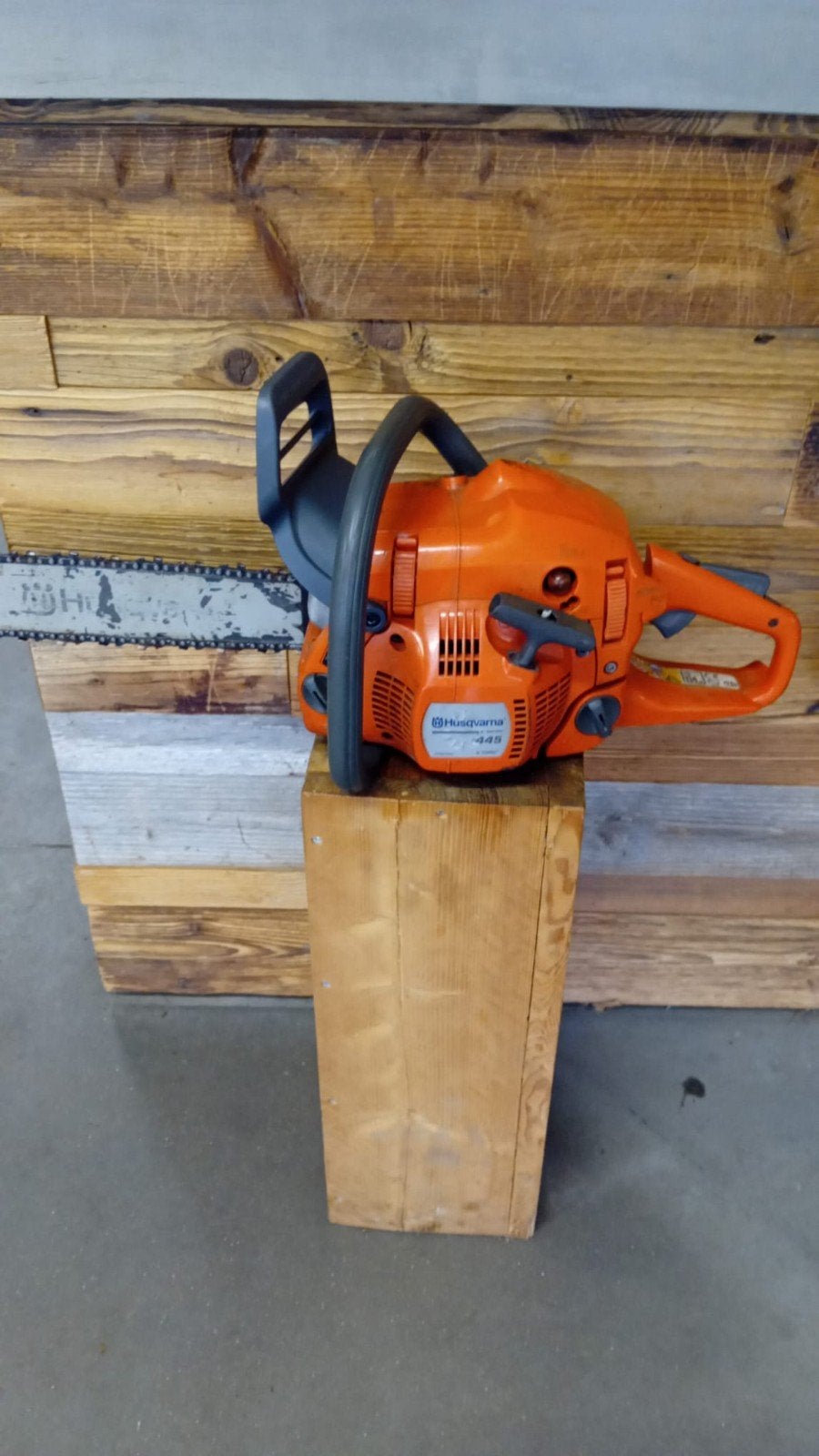 Husqvarna 445 Kettingzaag., Gebruikt, 70 mm of meer, Kettingzaag, Ophalen of Verzenden